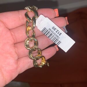 Gold with hints of diamond bracelet, this bracelet is hypoallergenic